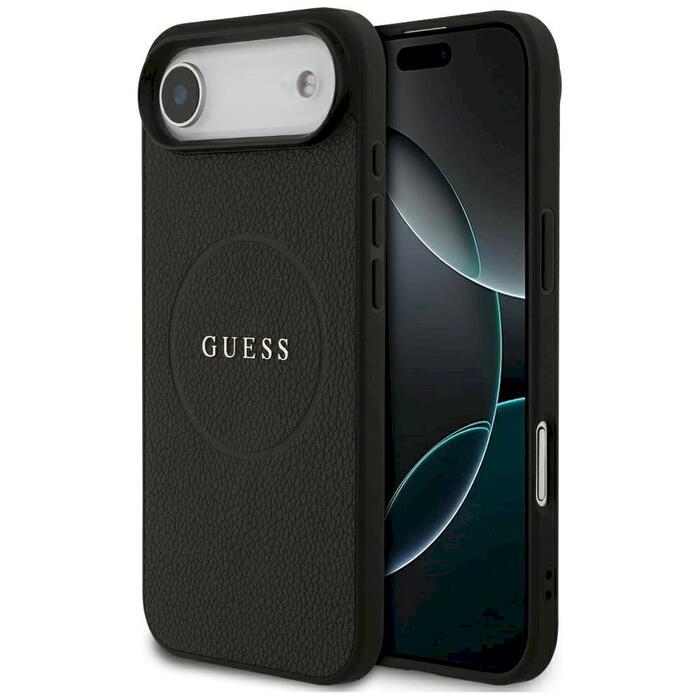 Guess Grained Ring MagSafe case Защитный чехол для iPhone Air / чёрный (GUHMP17MPGHSMMK)