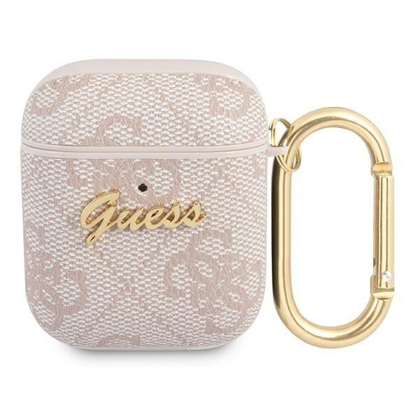 Guess GUA24GSMP AirPods Cover 4G Script Metal Collection Защитный чехол для AirPods / розовый (GUA24GSMP)