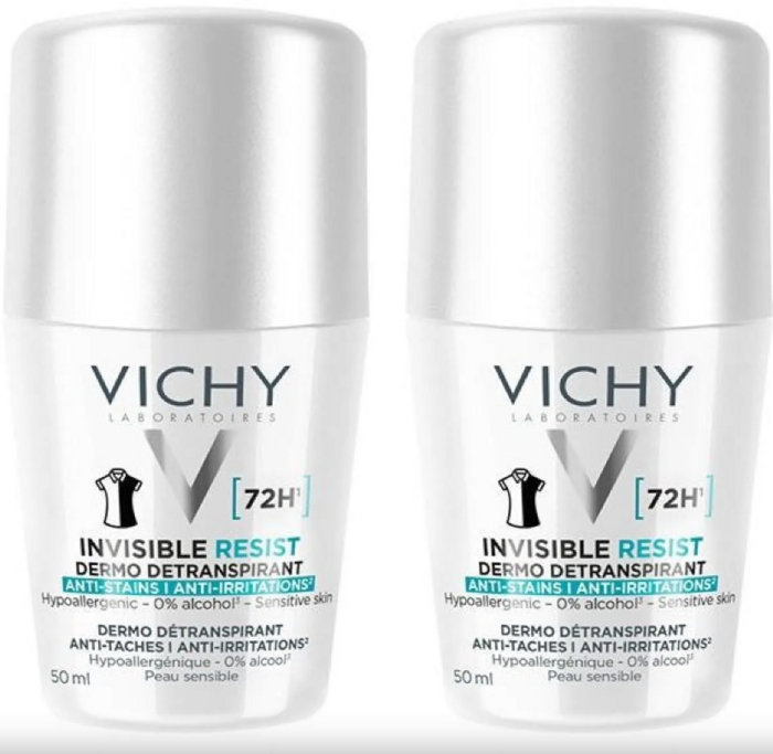 Vichy Invisible Resist Антиперспирант 72H / 2 x 50 ml (3337875895620)