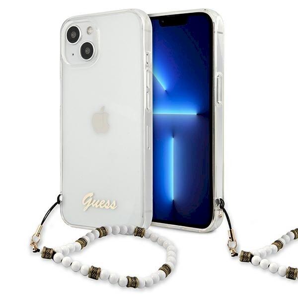 Guess GUHCP13SKPSWH Aizsargapvalks priekš iPhone 13