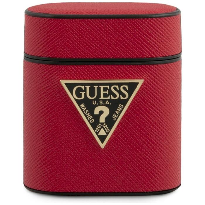 Guess GUACA2VSATMLRE AirPods cover Saffiano Защитный чехол для AirPods / красный (GUACA2VSATMLRE)