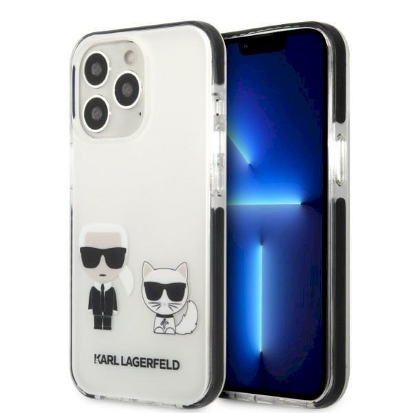Karl Lagerfeld KLHCP13LTPEKCW Aizsargapvalks priekš iPhone 13 Pro / 13 6,1" / balts Karl&Choupette (KLHCP13LTPEKCW)