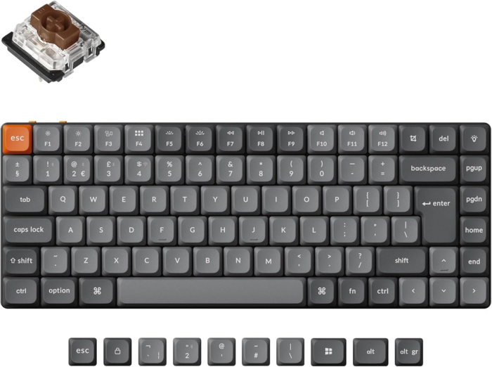 Keychron K3 Max 75% Bezvadu Mehāniskā