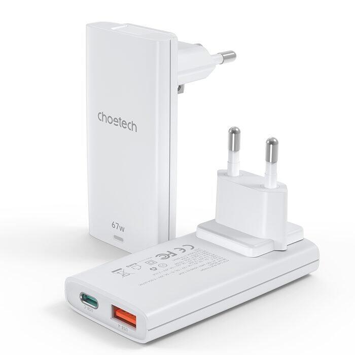 Choetech PD6011 Wall Сharger USB-C 67W PPS / PD3.0 / QC3.0 (PD6011-W)