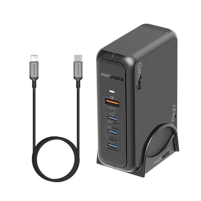 Promate GaNPort-140W GaNFast™ Uzlādes stacija 140W