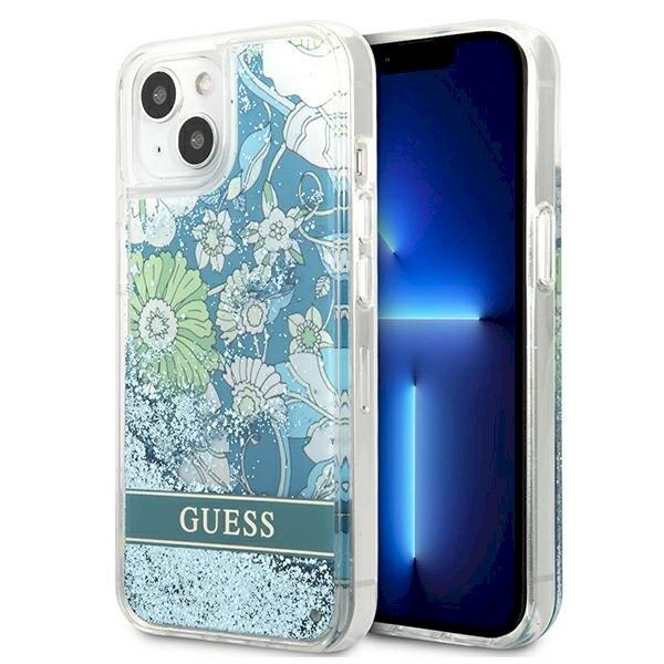 Guess GUHCP13SLFLSN Hardcase Flower Liquid Glitter