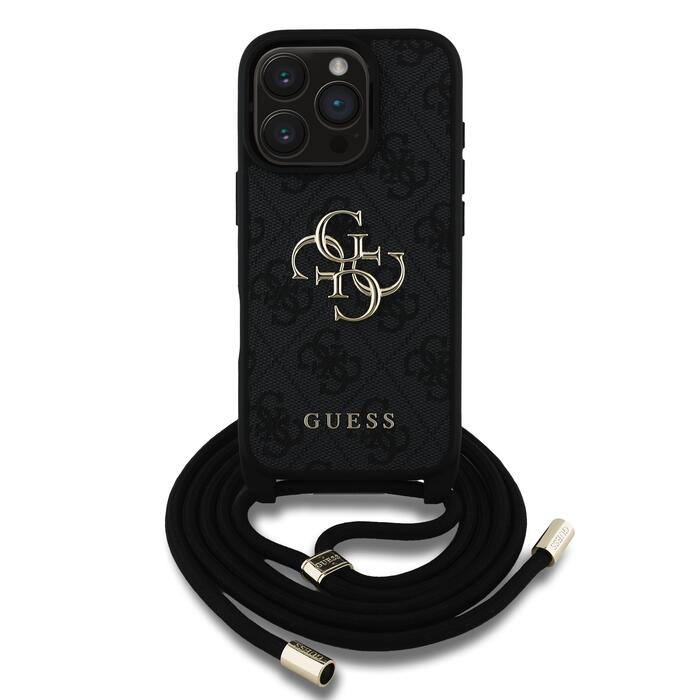 Guess GUHCP16LP4GMGCRK PU 4G Metal Logo Crossbody Strap Чехол для Apple iPhone 16 Pro (GUHCP16LP4GMGCRK)