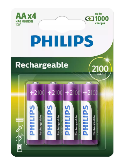 Philips R6B4A210/10 Аккумуляторные батареи AA  4шт (R6B4A210/10)