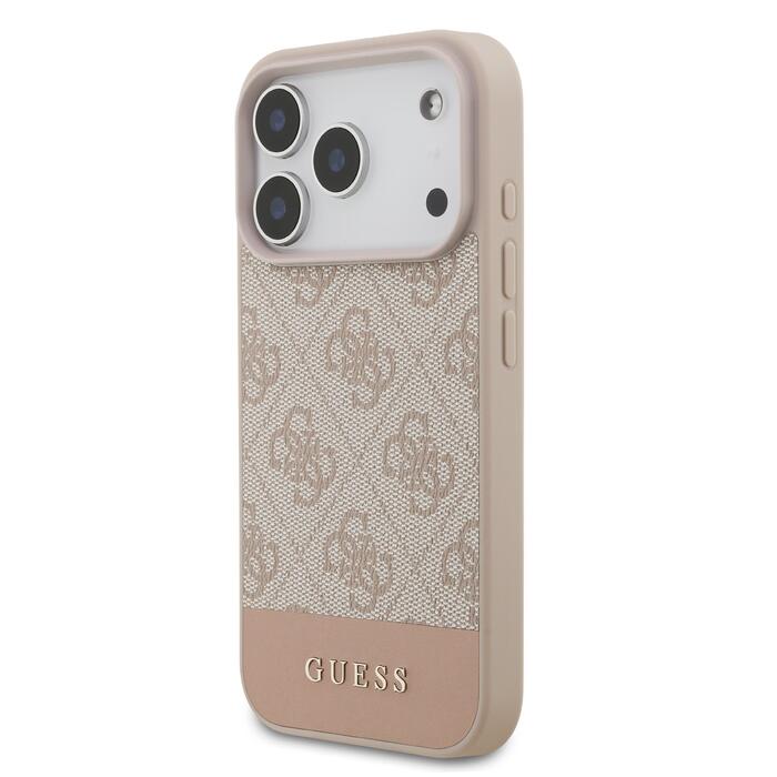 Guess PU 4G Stripe Case Защитный чехол для iPhone 17 Pro / розовый (GUHCP17LG4GLPI)