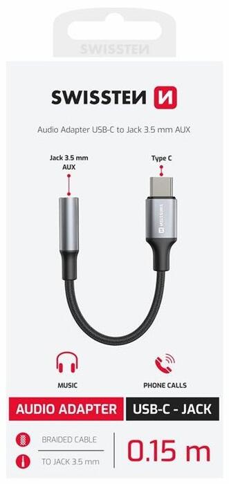Swissten USB-C uz 3.5mm Audio