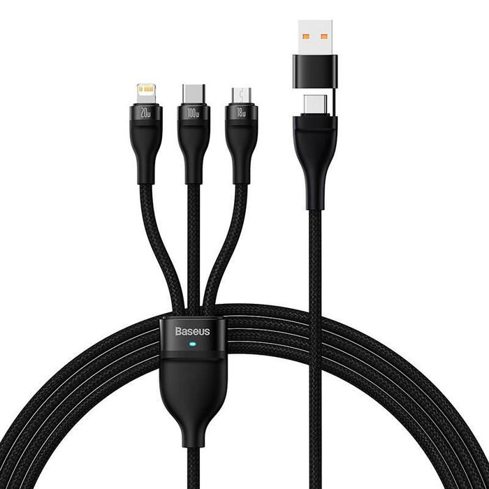 Baseus 3in USB 100W Kабель 1.2m (CASS030101)