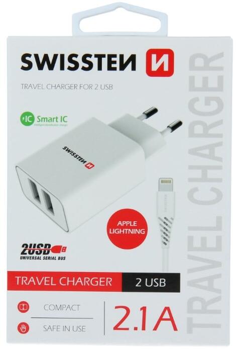Swissten Smart IC Tīkla Lādētājs 2x