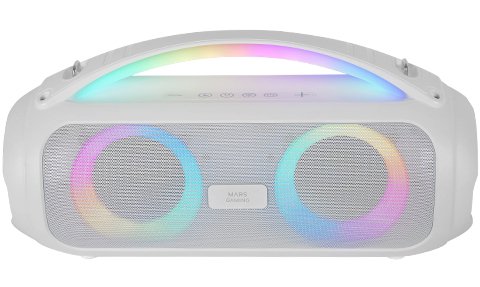Mars Gaming MSPULSEW Portatīvais ballīšu skaļrunis stereo 50W 5000mAh / balta (MSPULSEW)