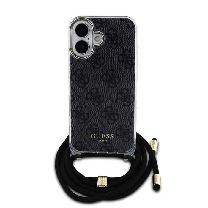 Guess IML 4G Printed Crossbody Strap Case Чехол для Apple iPhone 16 (GUHCP16SHC4SEK)