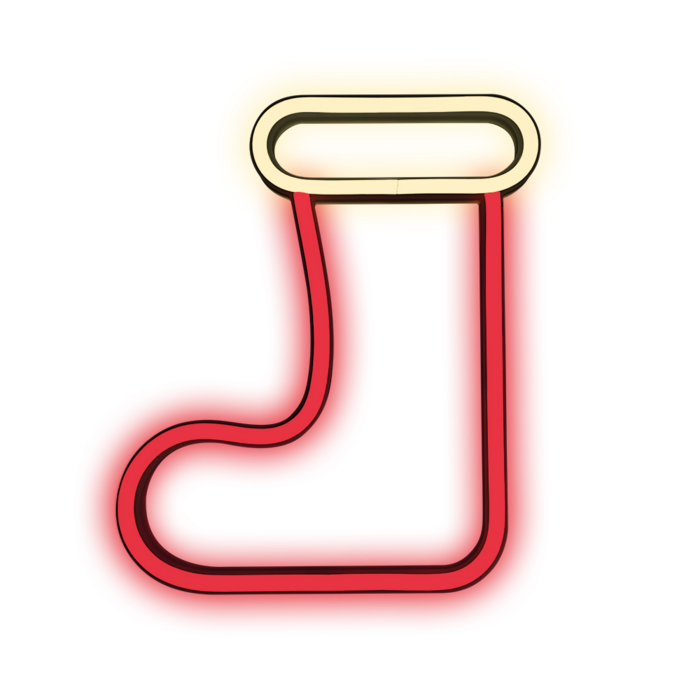 Forever Light FLNE23 CHRISTMAS SOCK Neon