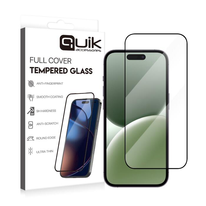 Quik Accessories Full Cover Tempered Glass Защитное Стекло для Apple iPhone 16 Pro (QK-TG-IPH-16-PR)