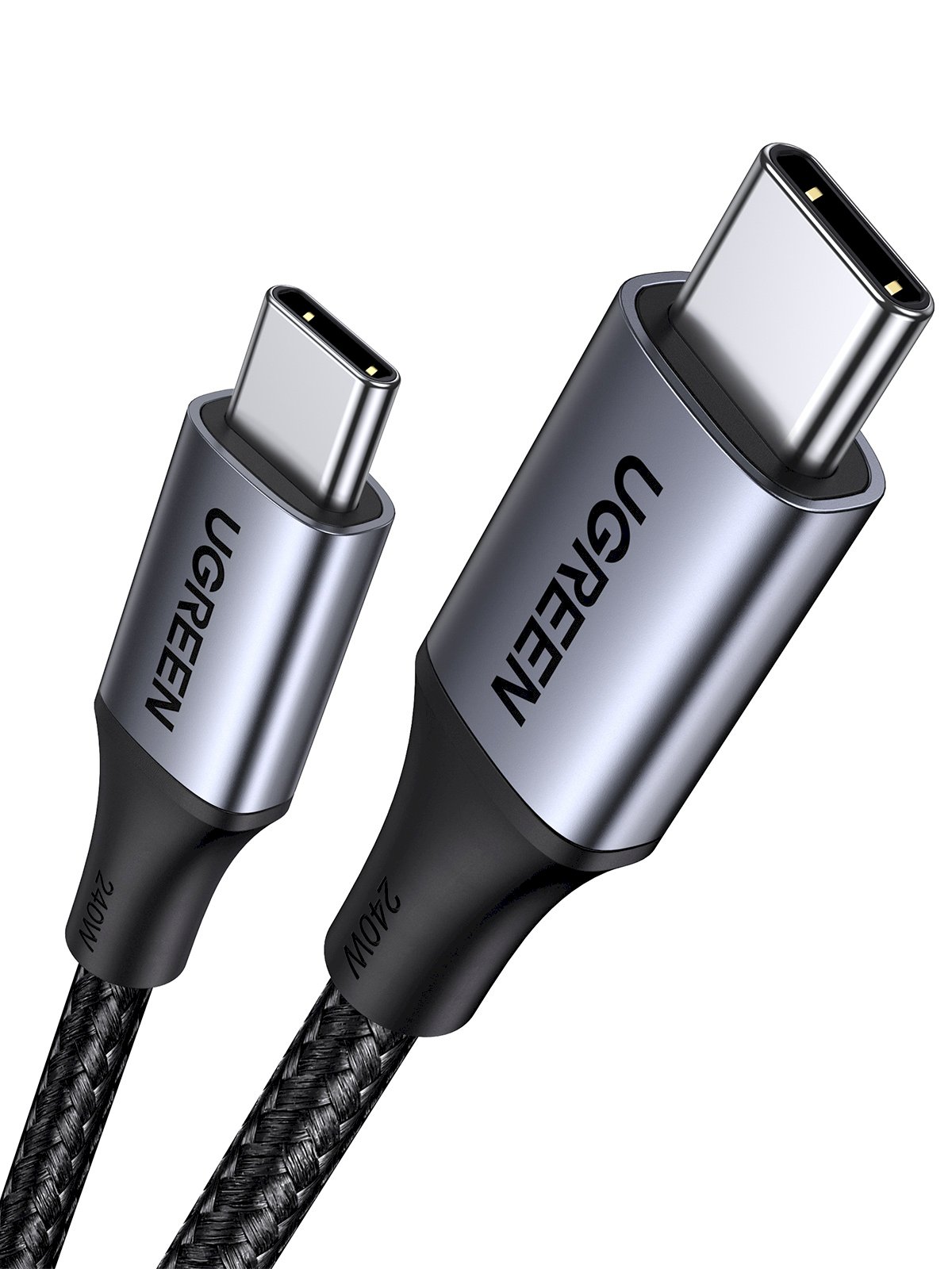 UGREEN 15311 USB-C uz USB-C uzlādes kabelis 240W 1m 4.8 Gbit/s / pelēks (UG-15311)