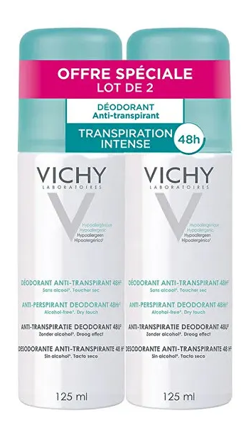 Vichy Deodorant Набор антиперспирантов 48H / 2 x 125 ml (3337871397845)