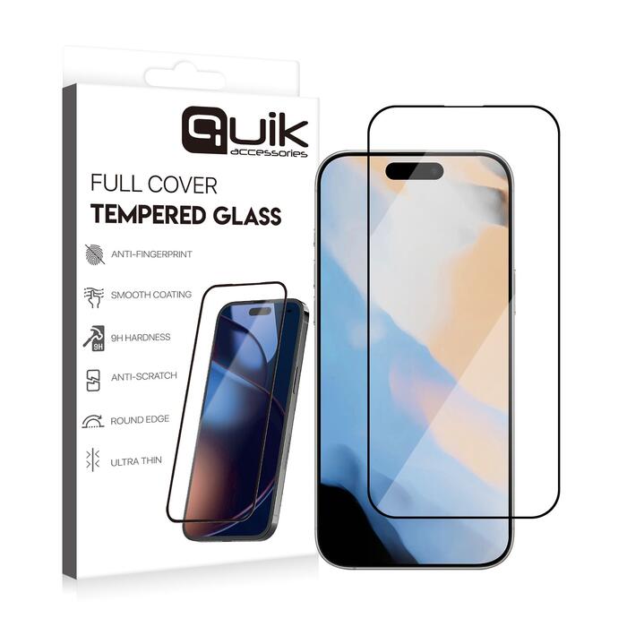Quik Accessories Full Cover Tempered Glass Защитное Стекло для Apple iPhone 17 (QK-TG-IPH-17)