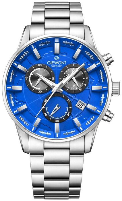 Giewont Vīriešu pulkstenis Chronograph Sapphire / sudrabzils (GW4580-B3)
