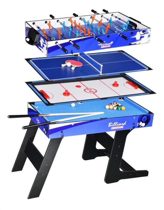 RoGer 4in1 Saliekamais galds spēlēm Biljards