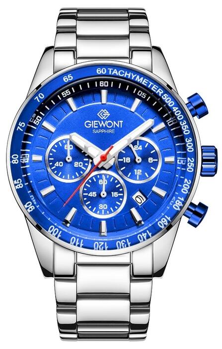 Giewont Vīriešu pulkstenis Chronograph Sapphire / sudraba/zils (GW9140-B3)