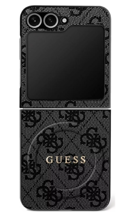 Guess 4G Leather Magsafe Samsung Galaxy Z Flip 7 Чехол для телефона (GUHMZF7P4MSEGCK)