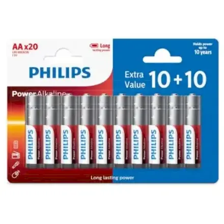 Philips AA LR6 Батарейка 20 шт. блистер (6959033841019)