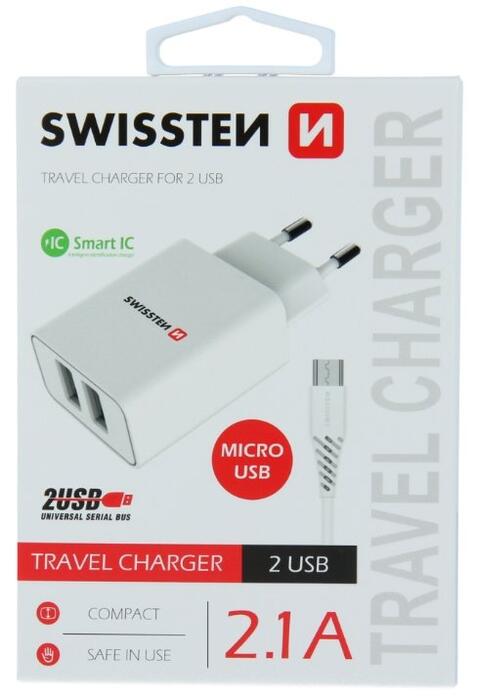 Swissten Smart IC Tīkla Lādētājs 2x