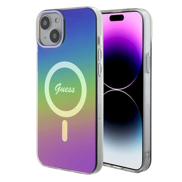 Guess GUHMP15SHITSK Hardcase IML Iridescent MagSafe Защитный чехол для iPhone 15 / 14 / 13 6.1" (GUHMP15SHITSK)