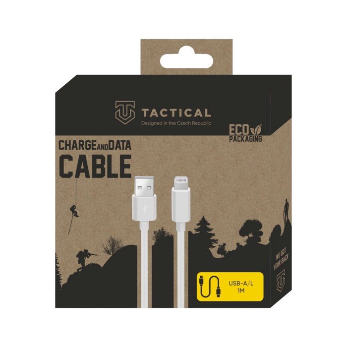 Tactical Smooth Thread USB-A/Lightning Kabelis 1m