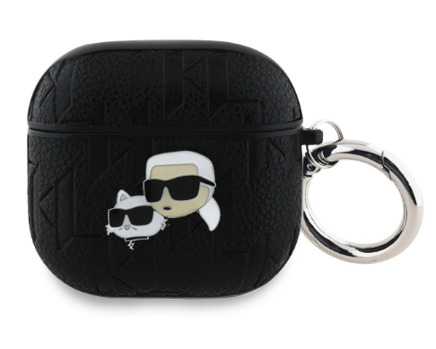 Karl Lagerfeld PU Embossed Karl and Choupette Heads Case Чехол для наушников Apple AirPods 4 (KLA4PGKCPK)