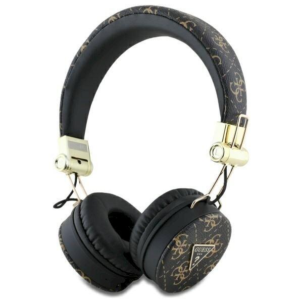 Guess Over-Ear Bluetooth Headphones ENC GUBH70E4PTMK 4G Triangle Round Shape Bezvadu austiņas / melns (GUBH70E4PTMK)
