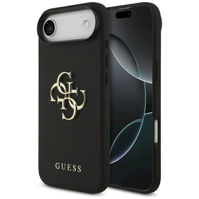 Guess Grained Big 4G & Classic Logo case Защитный чехол для iPhone Air / чёрный (GUHCP17MPGT4MBK)