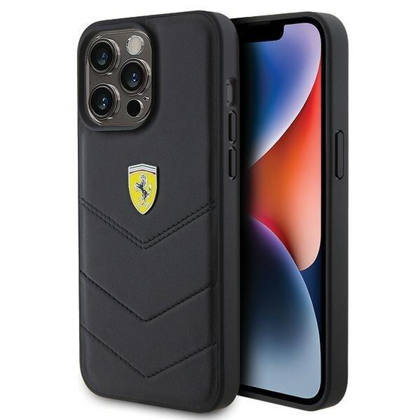 Ferrari Quilted Metal Logo Back Case