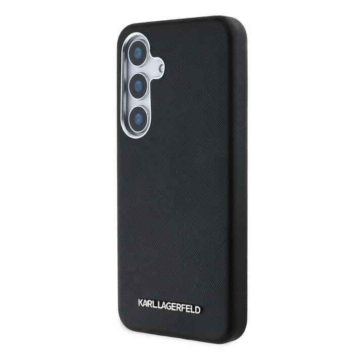 Karl Lagerfeld PU Saffiano Metal Logo and Frame Case Чехол для Samsung Galaxy S25 Plus (KLHMS25MPSAFWMCK)