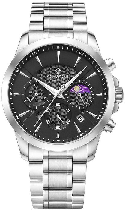 Giewont Chronograph Sapphire Vīriešu rokas pulkstenis GW9460-B2 / sudraba (GW9460-B2)