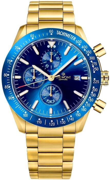 Giewont Chronograph Sapphire Vīriešu pulkstenis / zeltains-zils (GW8720-B6)