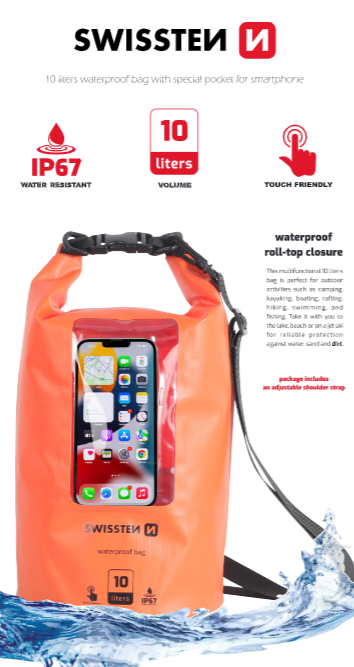 Swissten Waterproof Universal Phone Case Ūdensizturīgs