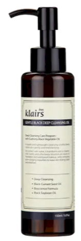 Dear, Klairs Gentle Black Cleansing Oil Очищающее масло для лица 150ml (8809115025937)