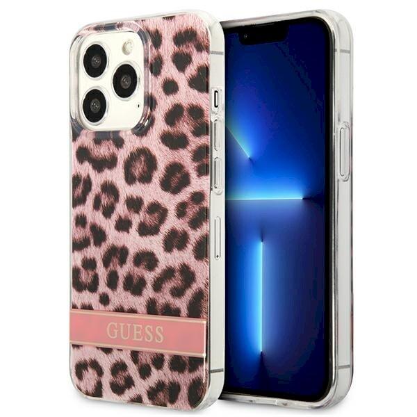 Guess GUHCP13LHSLEOP Leopard Защитный чехол для iPhone 13 Pro / 13 6,1" / розовый (GUHCP13LHSLEOP)