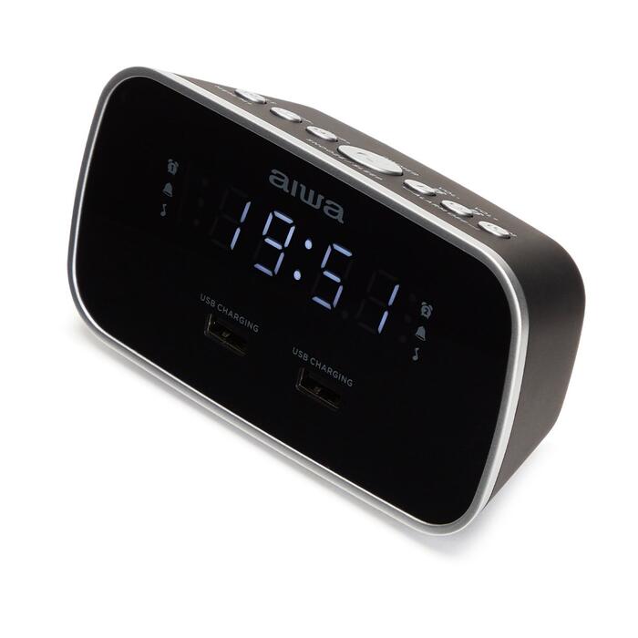 Aiwa CRU-19BK Будильник-радио 2x USB (CRU-19BK)