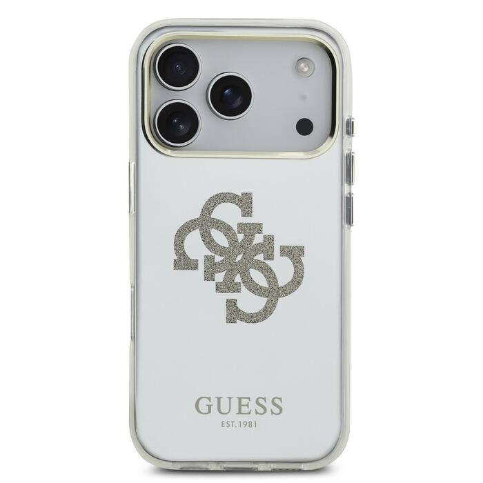Guess PC/TPU Mirror 4G Glitter Logo MagSafe Case Чехол для Apple iPhone 17 Pro (GUHMP17LHMR4GDG)