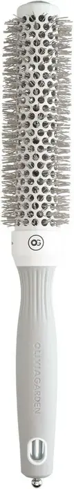 Olivia Garden Expert Blowout Speed Round Brush Wavy Bristles White & Grey Круглая щетка для укладки 65 mm (5414343020284)