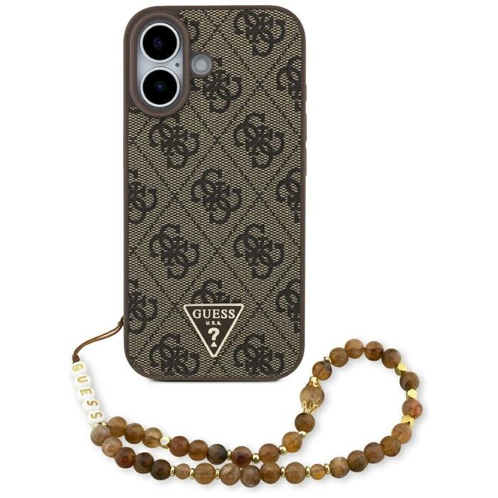 Guess 4G Strap Triangle Logo MagSafe Защитный чехол для iPhone 17 / коричневый (GUHMP17SP4TSDPPSW)