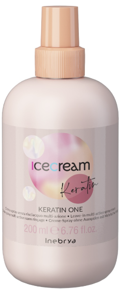 Inebrya Ice Cream Keratin Leave-in Hair Care Несмываемый уход для волос 200ml (8008277263151)