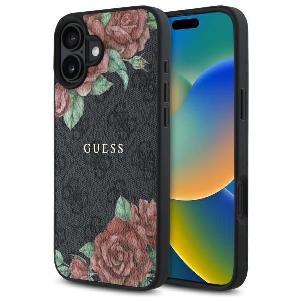 Guess GUHMP16SP4ROPEMCK 4G Flowers Print MagSafe Чехол для Apple iPhone 16 (GUHMP16SP4ROPEMCK)