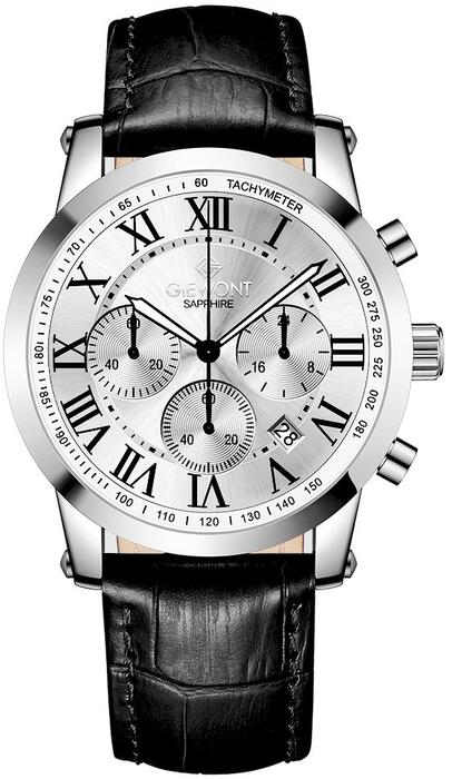 Giewont Vīriešu pulkstenis Chronograph Sapphire GW6260-A1 / sudraba (GW6260-A1)