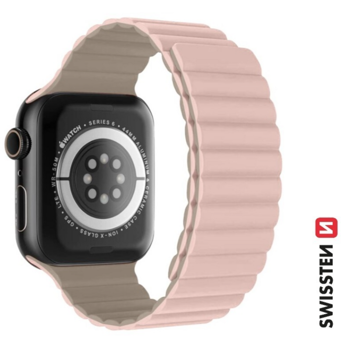 Swissten Силиконовый Магнитный Pемешок для Apple Watch 38 / 40 mm (46000502)