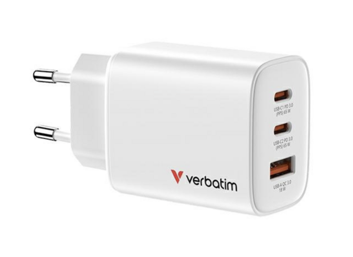 Verbatim Essentials Tīkla lādētājs 65W /